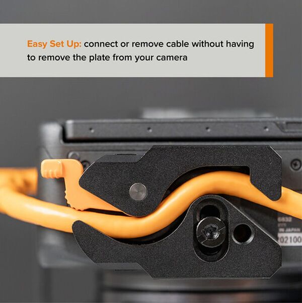 Tether Tools TetherGuard LeverLock & Cable Kit USB-C an USB-C rechtsgewinkelt  9,4 Meter Orange