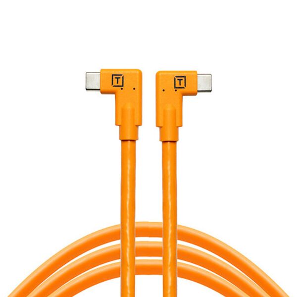 Tether Tools TetherGuard LeverLock & Cable Kit USB-C auf USB-C, 2 x rechtsgewinkelt  4,6 Meter Orange