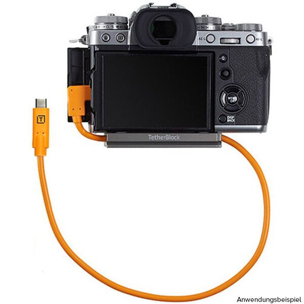 Tether Tools TetherPro Datenkabel USB-C an USB-C Pigtail rechtsgewinkelt  50 cm Orange