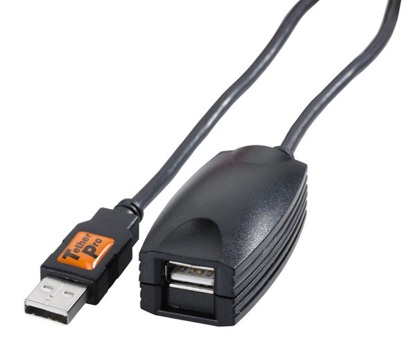 Tether Tools TetherPro USB 2.0 Active Extension Cable Aktives USB Verlängerungskabel - 4,9 Meter  schwarz