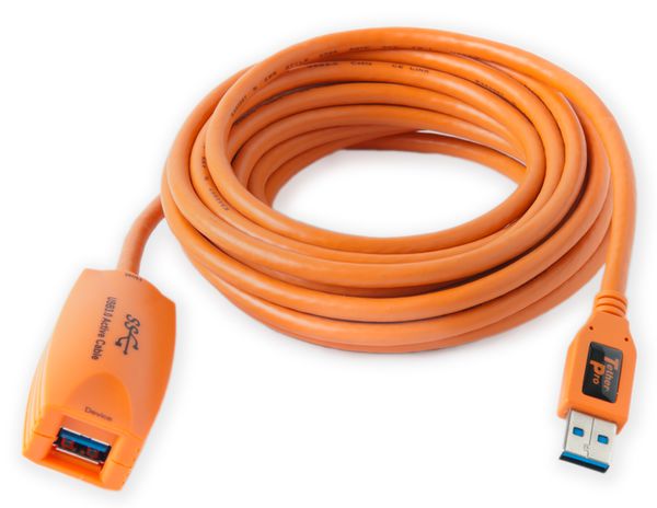 Tether Tools TetherPro USB 3.0 Active Extension Cable Aktives USB Verlängerungskabel - 4,9 Meter  orange