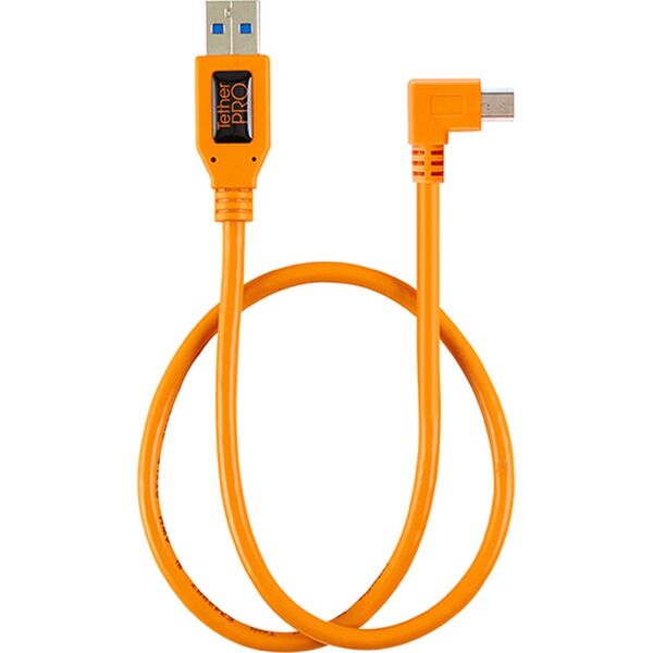 Tether Tools TetherPro USB-Datenkabel für USB 2.0 an Mini-B 5-pin rechtwinklig  50cm Orange
