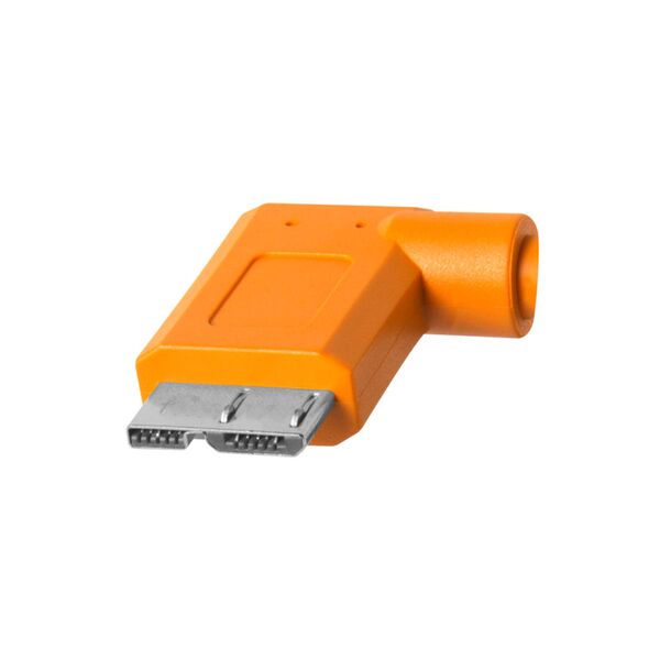 Tether Tools TetherPro USB-Datenkabel für USB 3.0 an USB 3.0 Micro-B - 0,5 m, rechtsgewinkelt  Orange
