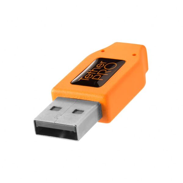 Tether Tools TetherPro USB-Datenkabel für USB 3.0 an USB 3.0 Micro-B - 0,5 m, rechtsgewinkelt  Orange