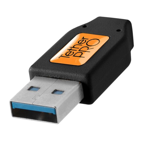 Tether Tools TetherPro USB-Datenkabel für USB 3.0 an USB-C -  gerader Stecker  schwarz 4,6m