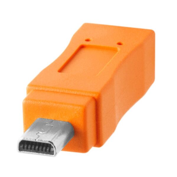 Tether Tools TetherPro USB-Datenkabel für USB-C an USB 2.0 Mini-B8 - gerader Stecker  4,6m orange