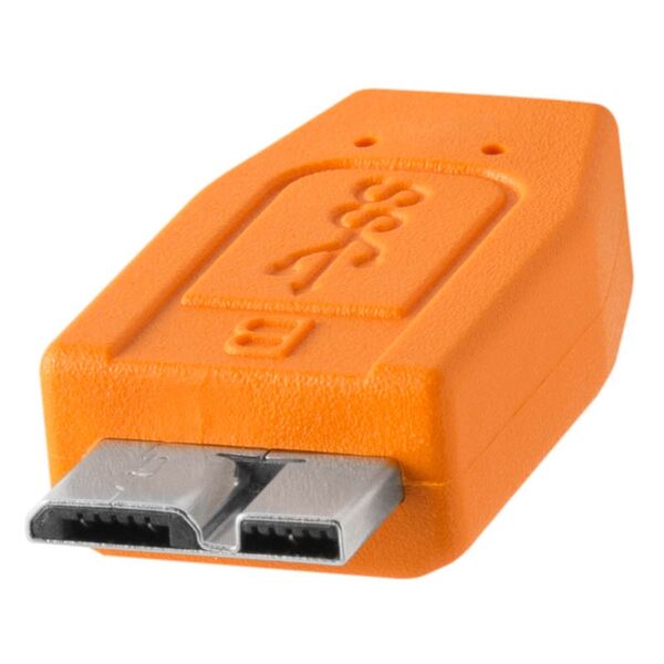 Tether Tools TetherPro USB-Datenkabel für USB-C an USB 3.0 Micro-B - gerader Stecker  orange 4,6m