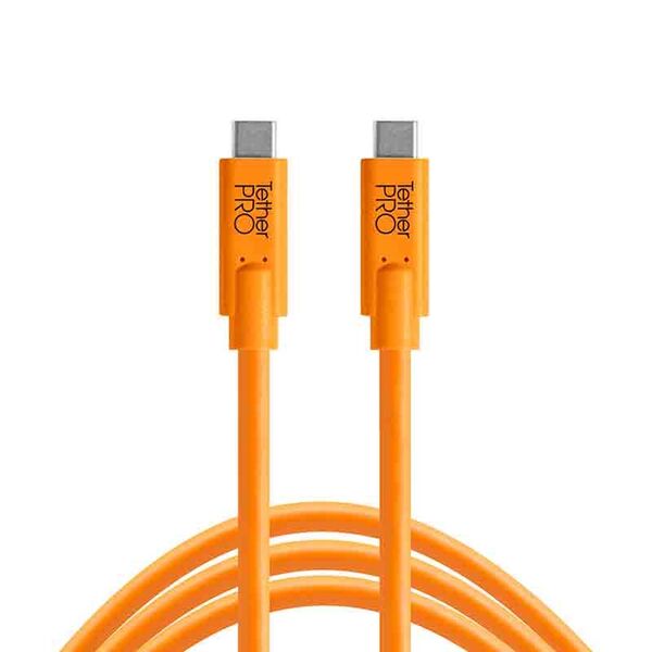 Tether Tools TetherPro USB-Datenkabel für USB-C an USB-C, Länge 90 cm, Orange  schwarz 90cm