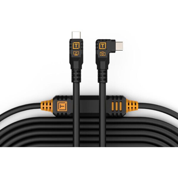 Tether Tools TetherPro USB-Datenkabel USB-C an USB-C, rechtsgewinkelt  9,4 Meter Schwarz
