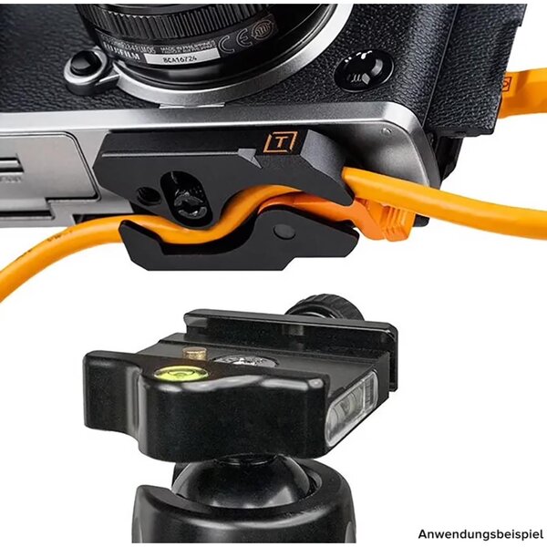 Tether Tools Tools LeverLock & Cable Kit Optima 10G USB-C an USB-C rechtsgewinkelt, 4,6 m  orange