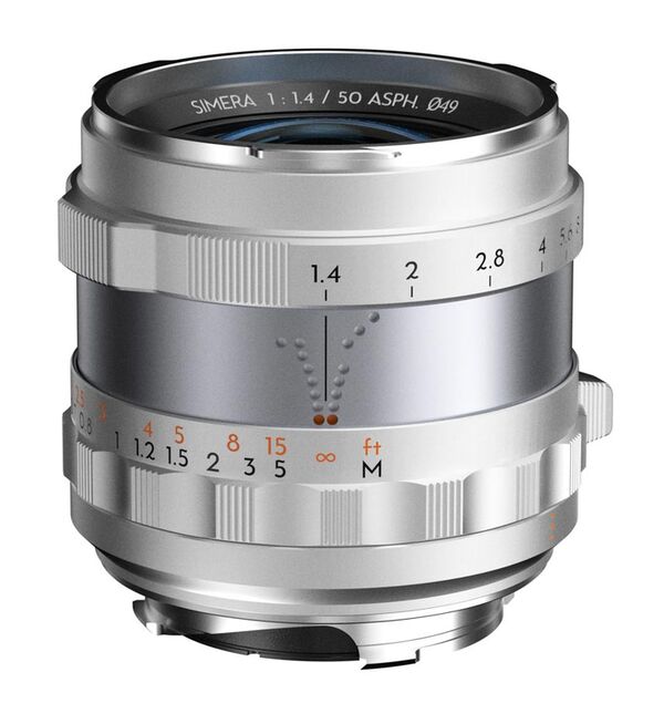 THYPOCH Simera Vollformat Objektiv 50mm f1.4 Mount  Leica M silber