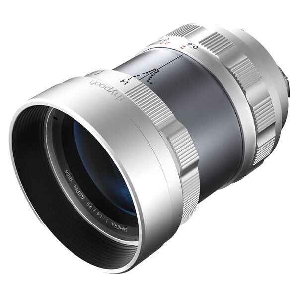 THYPOCH Simera Vollformat Objektiv 75mm f/1,4  Leica M silber