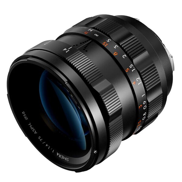 THYPOCH Simera Vollformat Objektiv 75mm f/1,4  Leica M schwarz