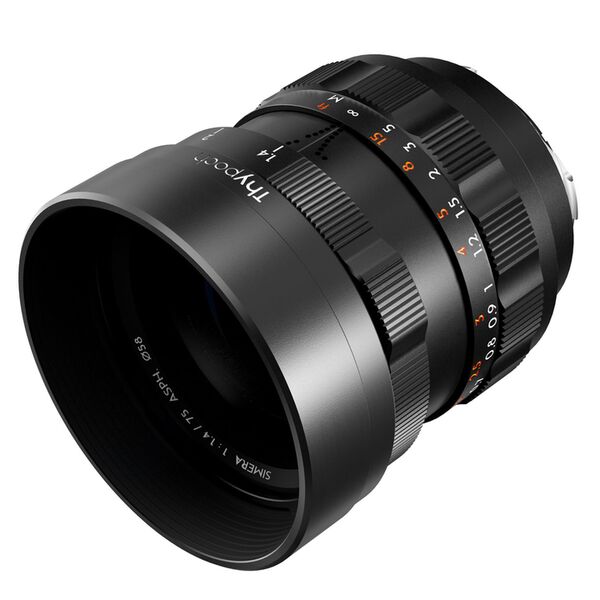 THYPOCH Simera Vollformat Objektiv 75mm f/1,4  Leica M schwarz