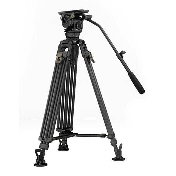 Tilta 75mm Cine-Fluid-Kopf mit 2-stufigen One-Touch-Kohlenstofffaser-Stativbeinen (12KG) - Space Gray 