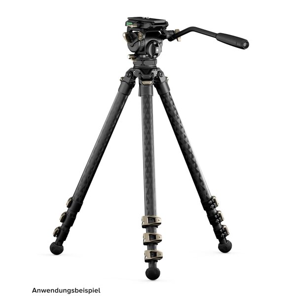 Tilta 75mm Cine-Fluid-Kopf mit 2-stufigen One-Touch-Kohlenstofffaser-Stativbeinen (8KG) - Space Gray 