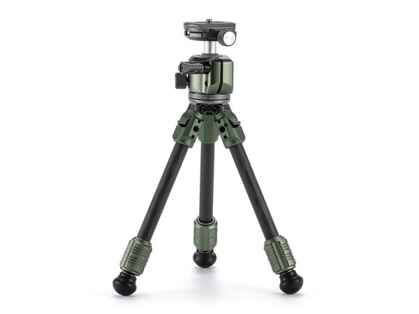 Tilta BT03 Tischkugelkopf mit 1-stufigen Stativbeinen aus Kohlefaser (3KG)  waldgrün 