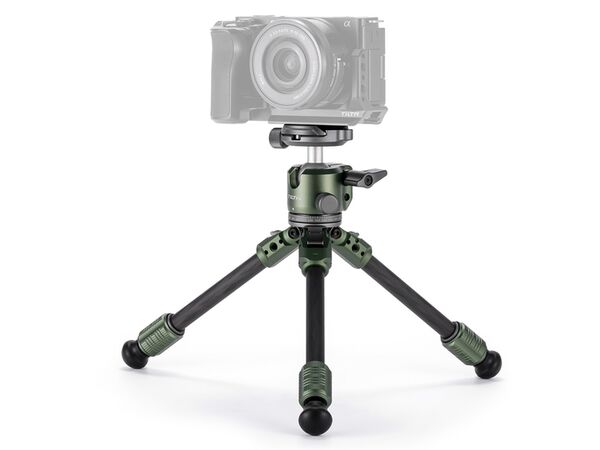 Tilta BT03 Tischkugelkopf mit 1-stufigen Stativbeinen aus Kohlefaser (3KG)  waldgrün 