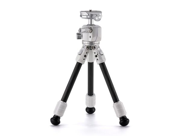 Tilta BT03 Tischkugelkopf mit 1-stufigen Stativbeinen aus Kohlefaser (3KG)  schneeweiß