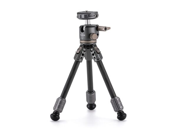 Tilta BT03 Tischkugelkopf mit 1-stufigen Stativbeinen aus Kohlefaser (3KG)  Space Gray