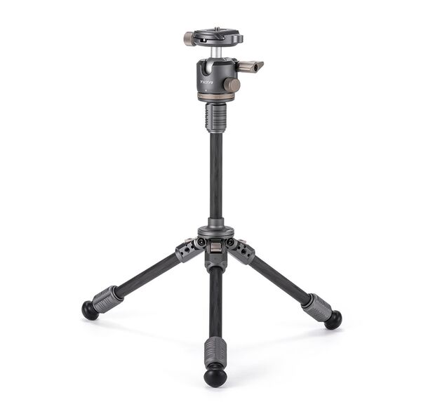 Tilta BT03E Tischkugelkopf mit 1-stufigen Stativbeinen aus Kohlefaser (3KG) ausziehbare Edition  Space Gray