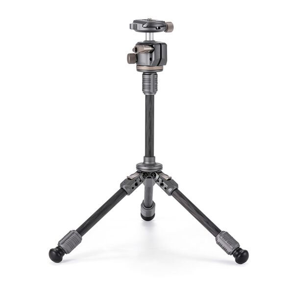 Tilta BT03E Tischkugelkopf mit 1-stufigen Stativbeinen aus Kohlefaser (3KG) ausziehbare Edition  Space Gray