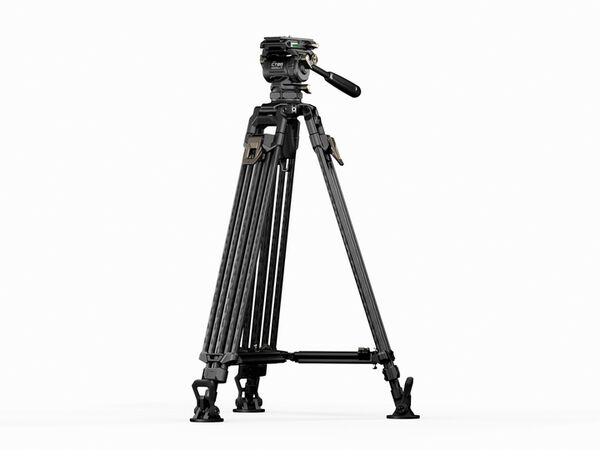 Tilta CT08A 75mm Cine Fluid Head mit 2-stufiger One-Touch-Stativbeinen aus Kohlefaser (8KG)  Space Gray