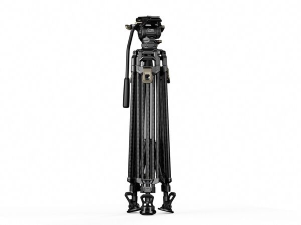 Tilta CT08A 75mm Cine Fluid Head mit 2-stufiger One-Touch-Stativbeinen aus Kohlefaser (8KG)  Space Gray