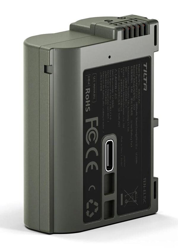 Tilta EN-EL15C Akku mit USB-C Eingang (2400mAh) - Grün 