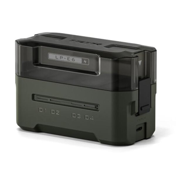 Tilta Portable Ladestation für Canon LP-E6 Akku  2 Akkus + 1 Ladegerät grün