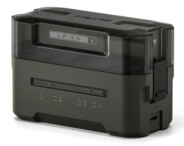 Tilta portable Ladestation  grün  für LP-E6 (4 Kanäle)