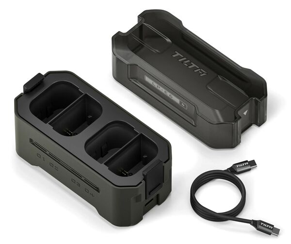 Tilta portable Ladestation  grün  für LP-E6 (4 Kanäle)