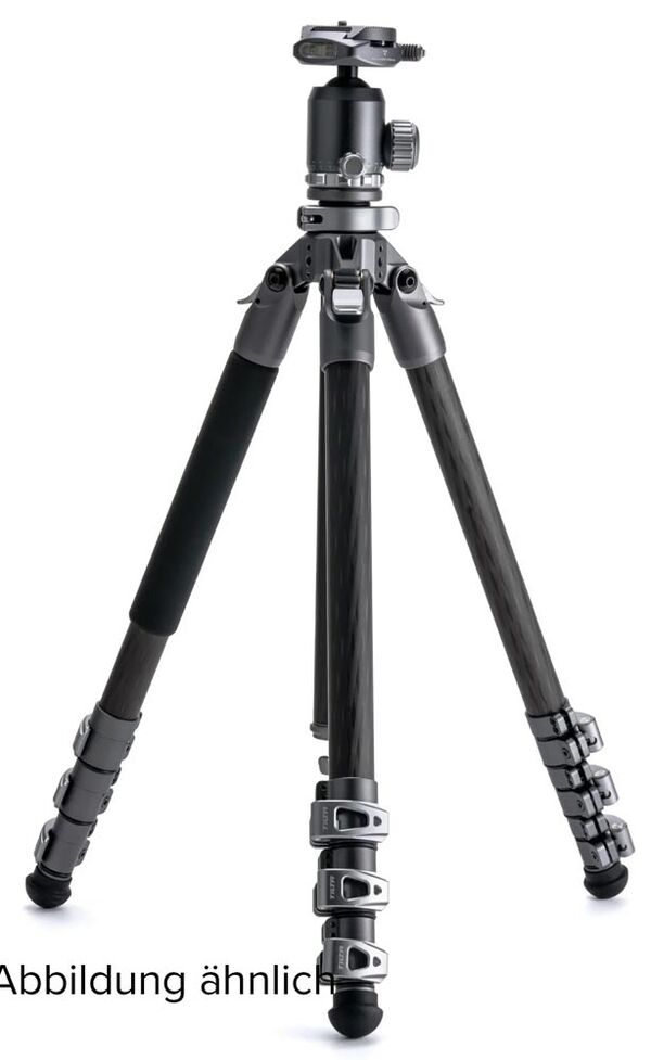 Tilta Reisekugelkopf mit 3-stufigen Stativbeinen aus Kohlefaser (5KG)  Waldgrün