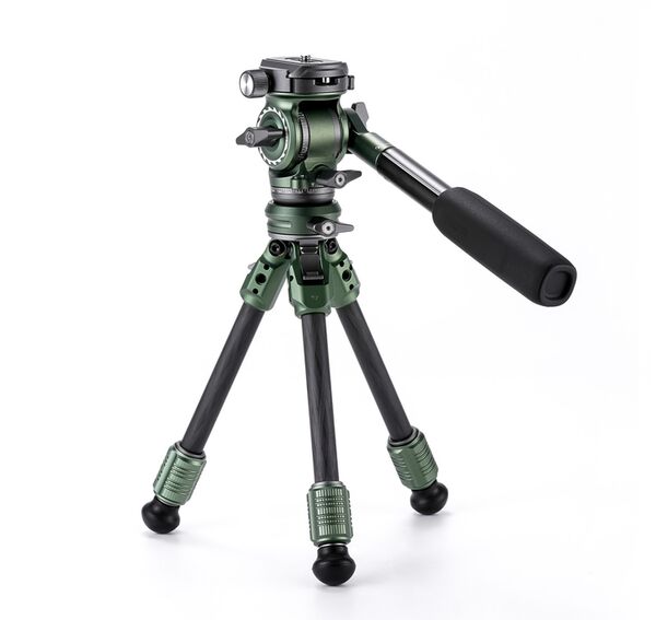 Tilta VT03 Tisch-Video-Fluidkopf mit 1-stufigen Carbonfaser-Stativbeinen (3KG)  waldgrün