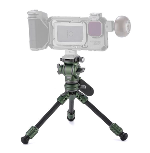 Tilta VT03 Tisch-Video-Fluidkopf mit 1-stufigen Carbonfaser-Stativbeinen (3KG)  waldgrün