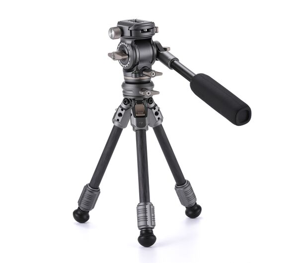 Tilta VT03 Tisch-Video-Fluidkopf mit 1-stufigen Carbonfaser-Stativbeinen (3KG)  Space Gray