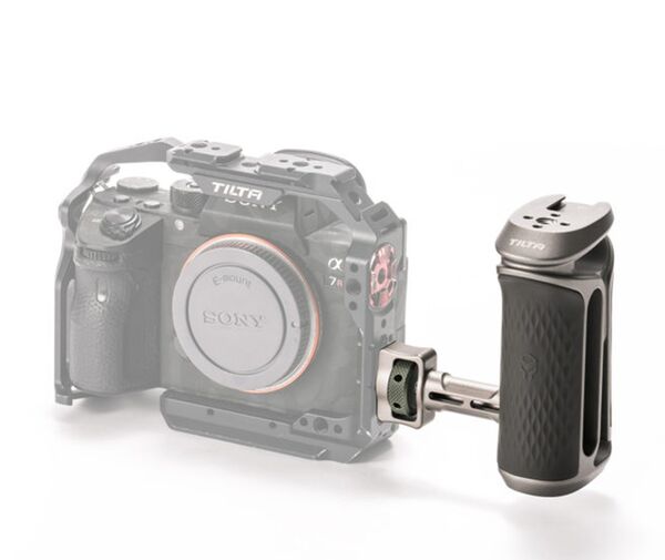 Tilta Xeno Side Handle  Titanium Gray 1/4 Zoll - 20 mit Locating Pins