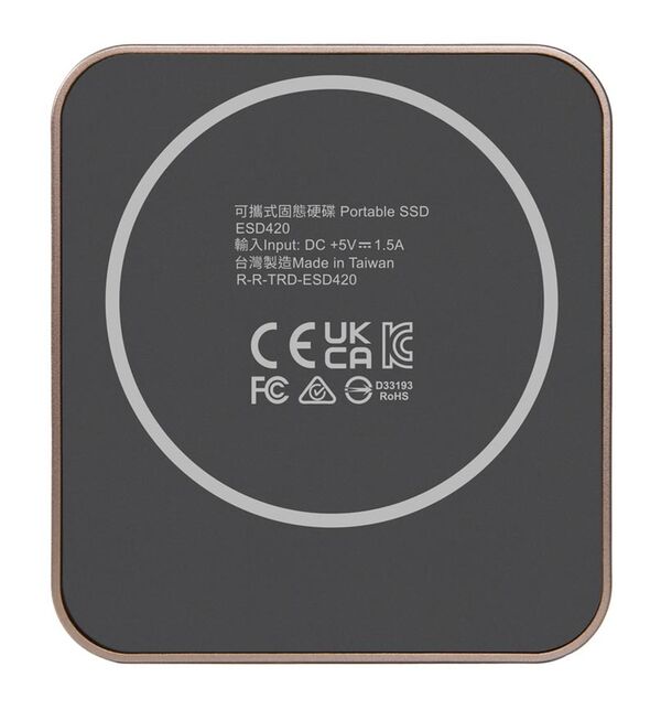 Transcend ESD420G Portable SSD, externe SSD Festplatte, MagSafe, gold  2TB