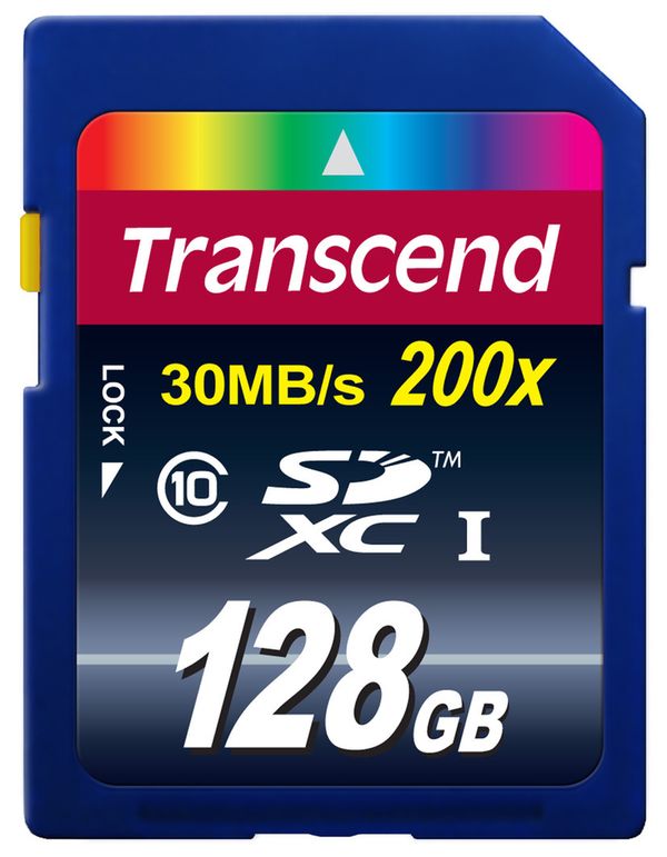 Transcend SDXC, Class10, UHS-I, 30 MB/s  128 GB 
