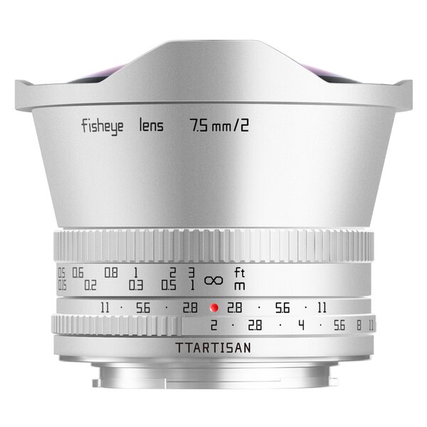 TTArtisan 7,5mm f/2,0 Fisheye, silber  Fujifilm X