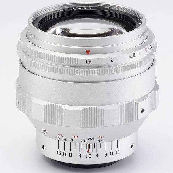 TTArtisan 75mm f/1,5  M 42 silber