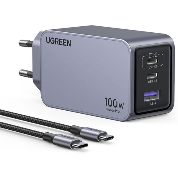 Ugreen Nexode Pro 100W GaN Ladegerät mit USB-C Cable 