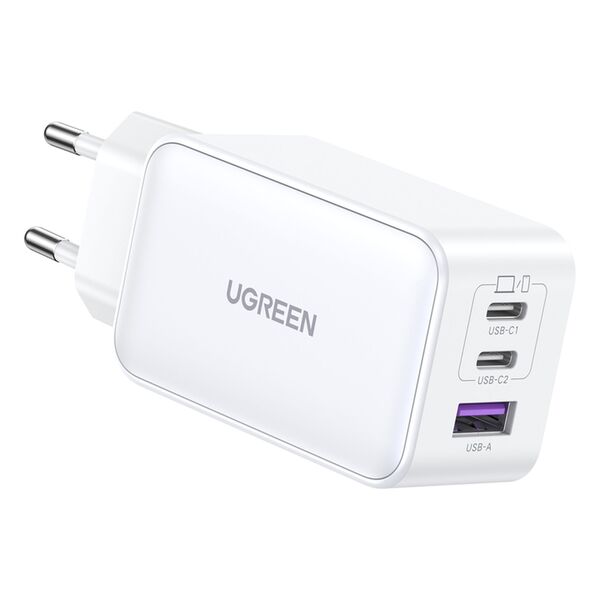 Ugreen Nexode USB-A+2 USB-C 65W GaN Tech Fast Charger  weiß