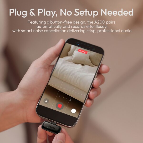 Ulanzi A200 mini mic wireless USB-C  schwarz/weiß