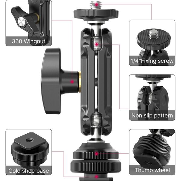 Ulanzi R098 Mini Magic Arm mit Cold Shoe 