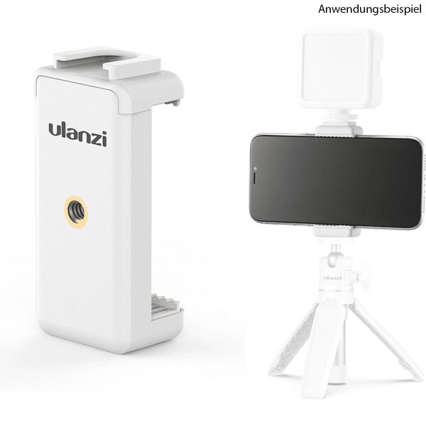 Ulanzi ST-07 Telefonhalter Kunststoff mit Cold Shoe  weiß
