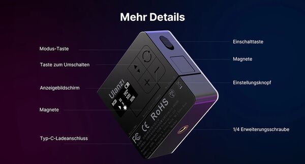 Ulanzi VL49 Pro Mini RGB Video Lamp 