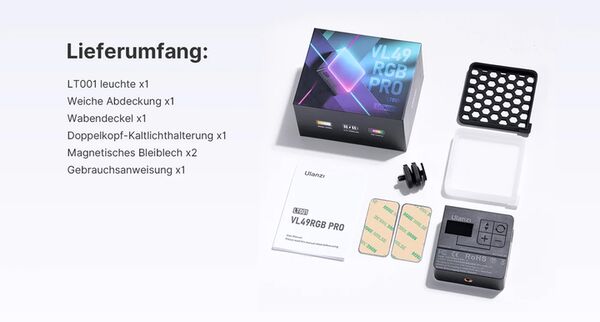 Ulanzi VL49 Pro Mini RGB Video Lamp 