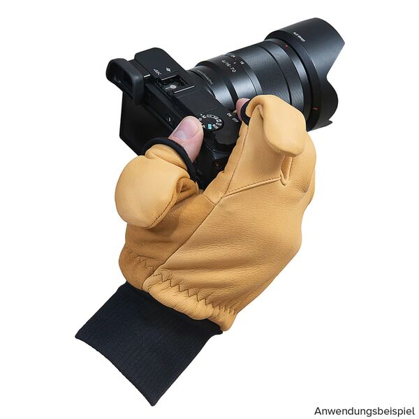 Vallerret Fotohandschuhe Leder Hatchet  XL hellbraun