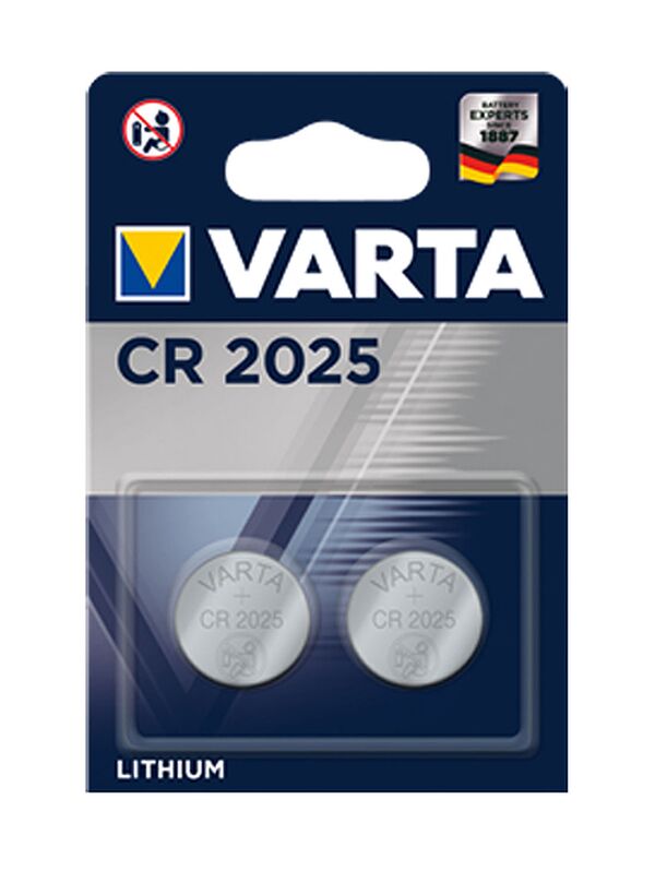Varta Electronics CR 2025 2er Blister Knopfzelle 